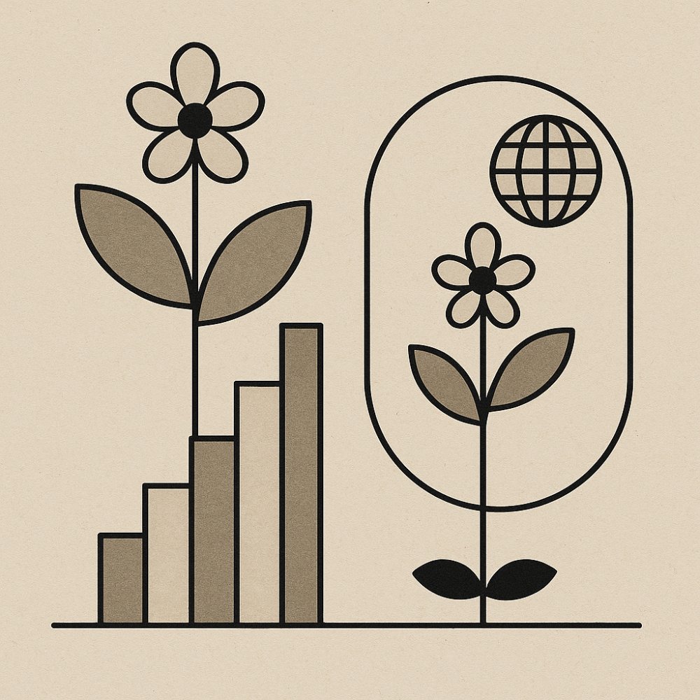 a diferença entre crescer e evoluir de forma sustentável
