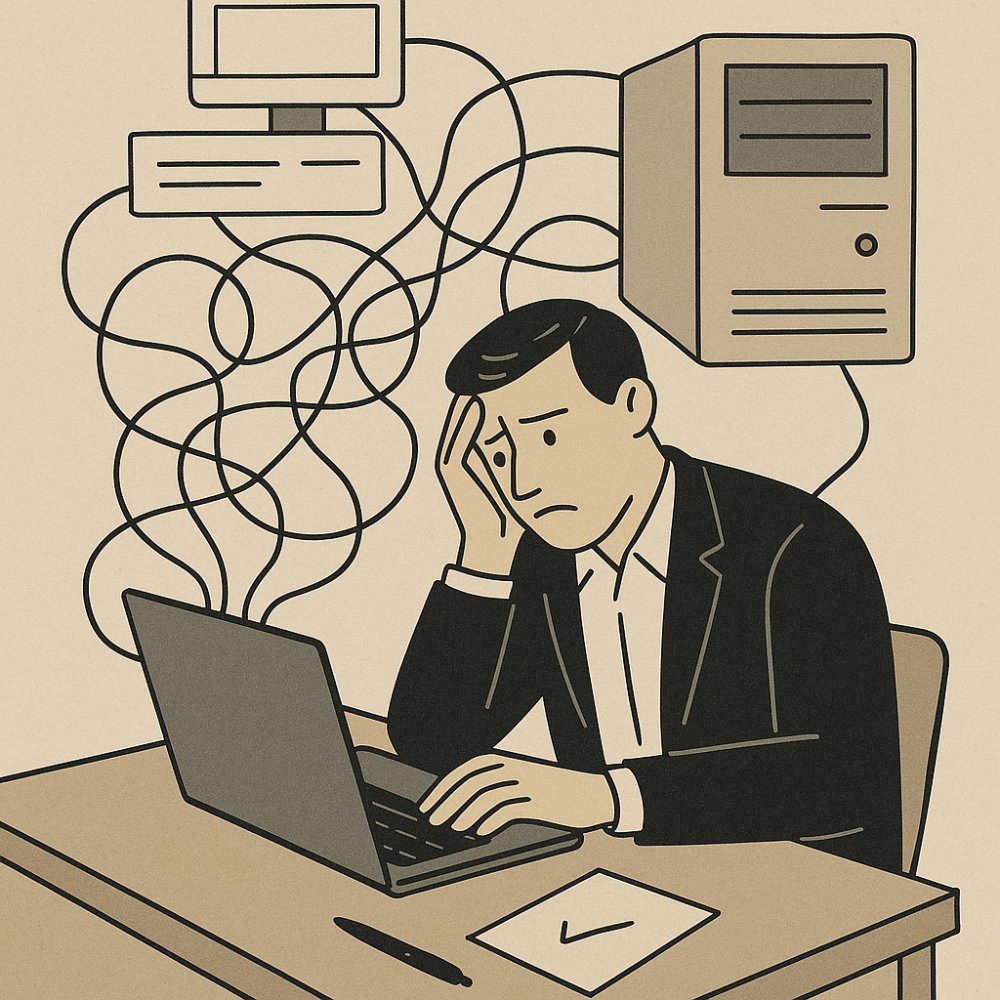 tecnología que prometía eficiencia y terminó complicando procesos simples